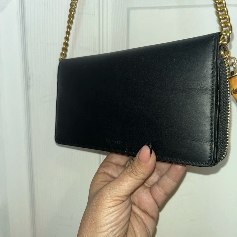 GUCCI BAMBOO ZIPPY HYBRID CONTINENTAL WALLET! NEW! COA!